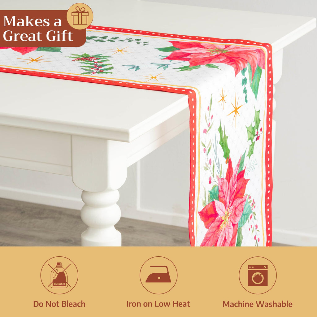 Poinsettia Christmas Table Runners