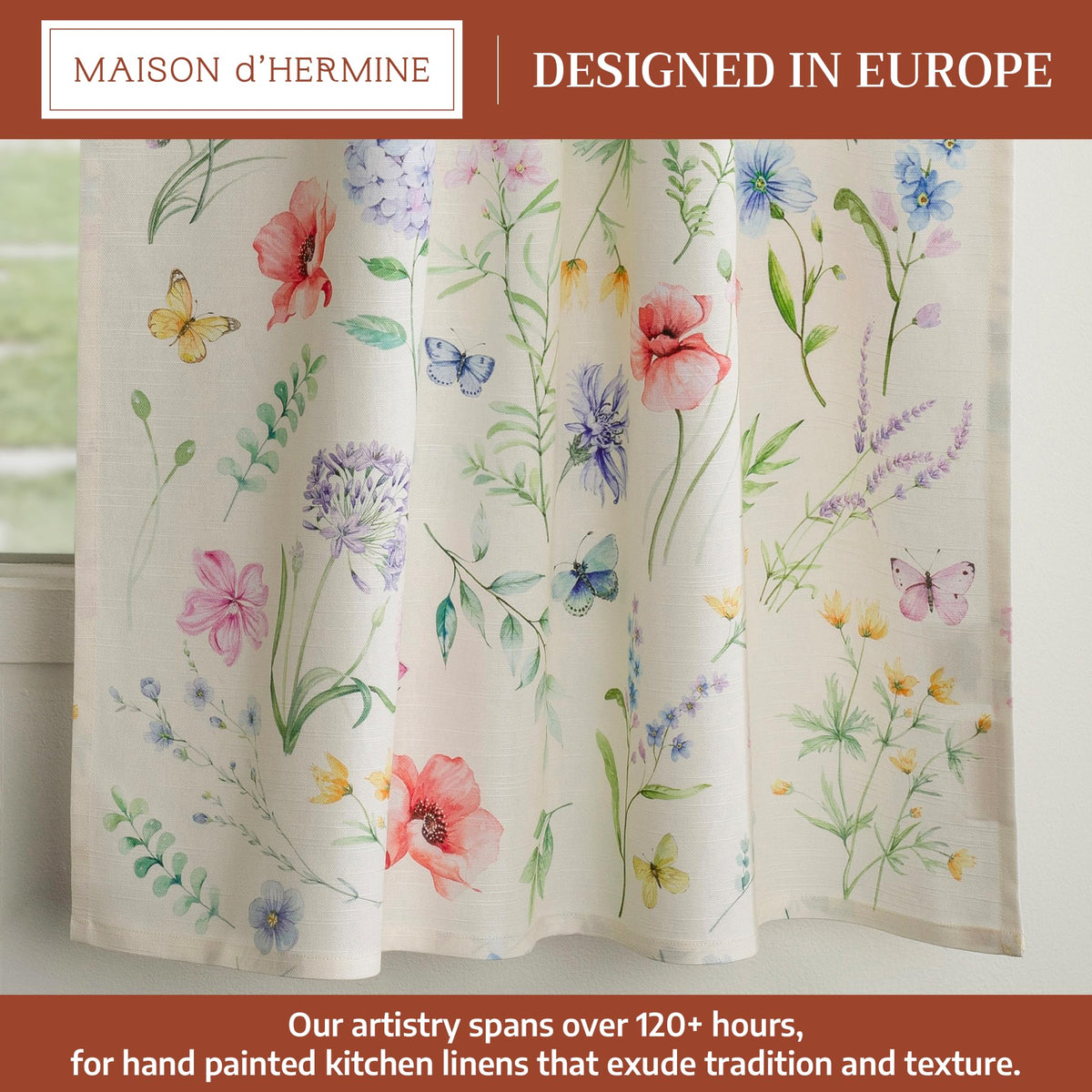 Just Floral Kitchen Curtains