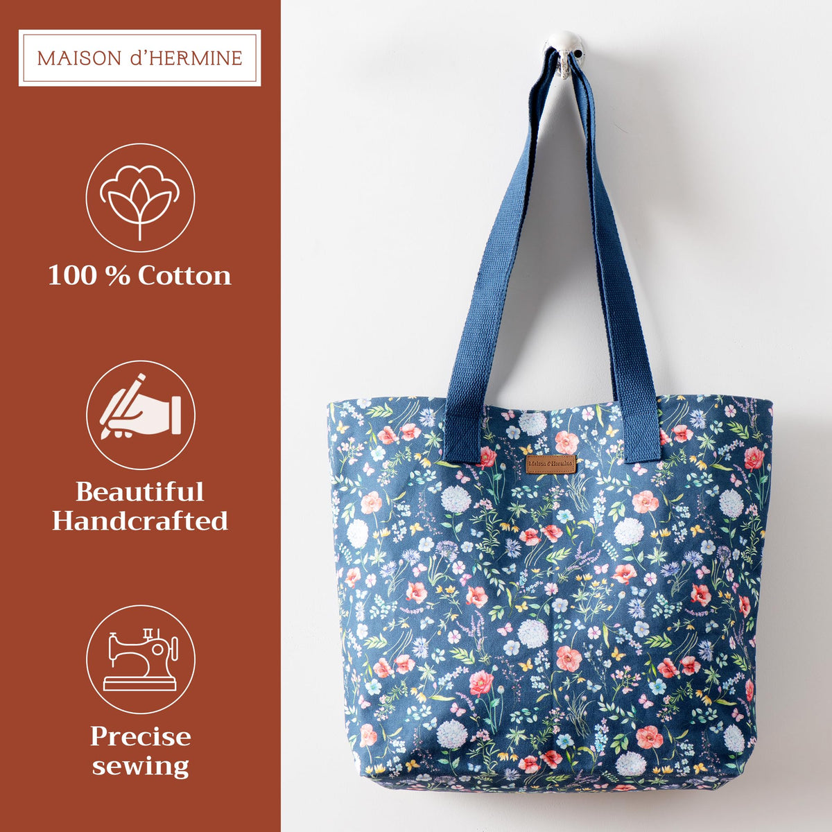 Just Floral Canvas Tote Bags