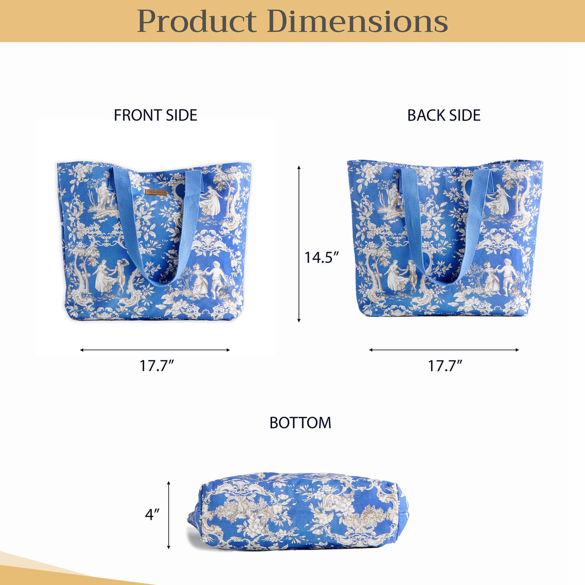 Joli Jouy Canvas Tote Bags