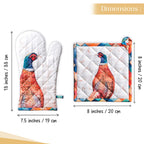 Faisan D'Automne Oven Mitts + Pot Holders
