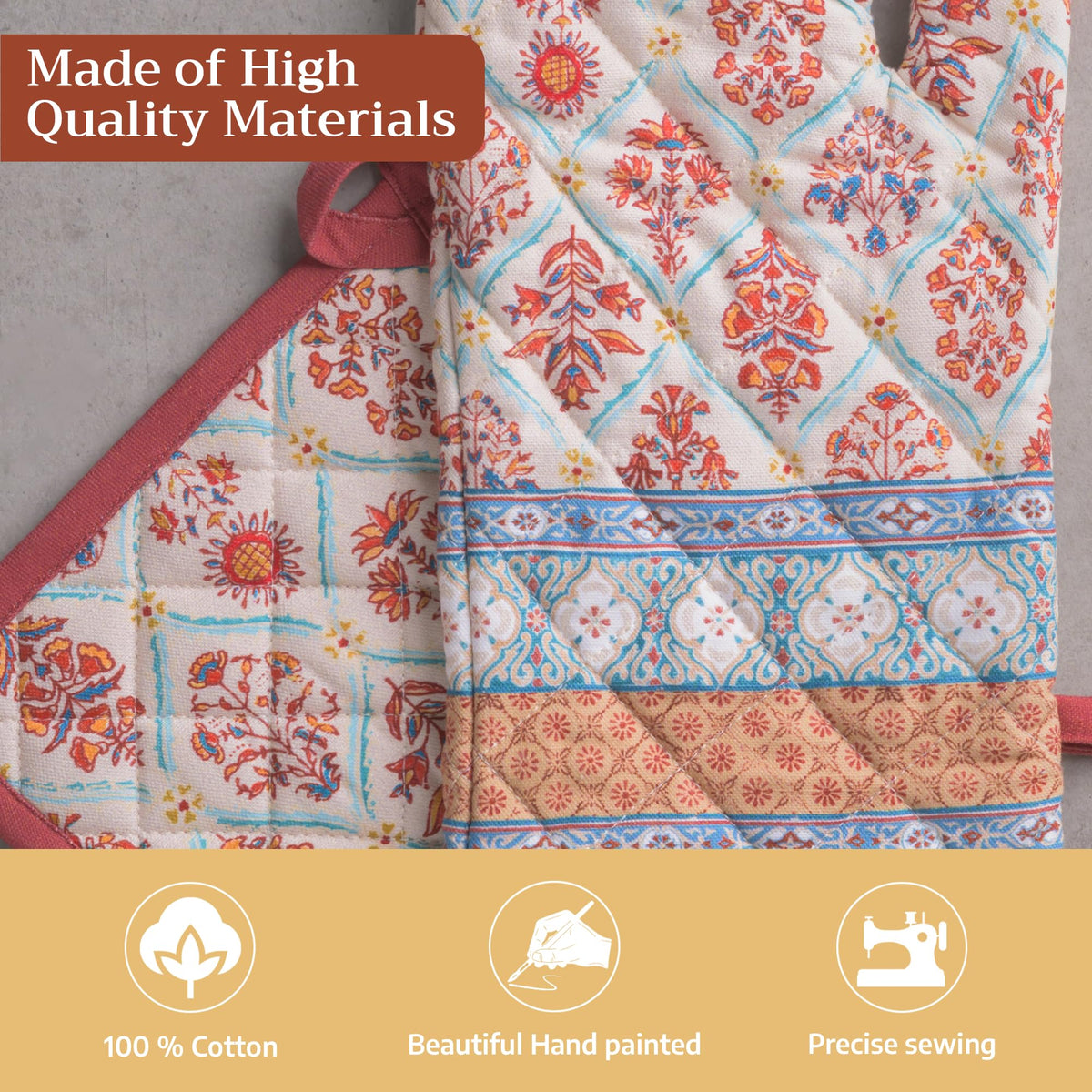 Romane Oven Mitts + Pot Holders