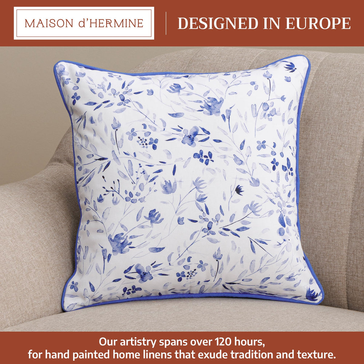 Summer Blues Throw Pillow Covers