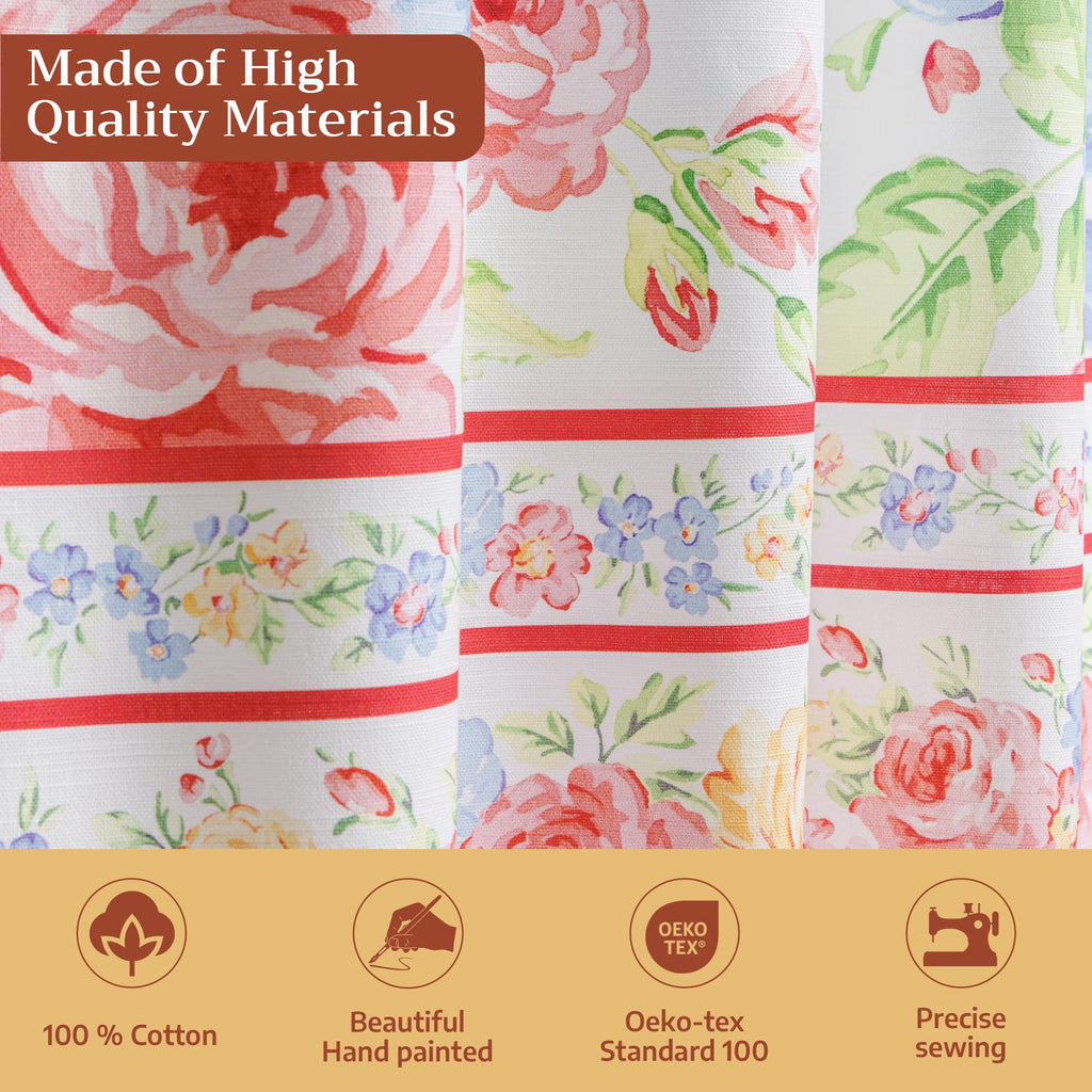 Vintage Floral Kitchen Curtains