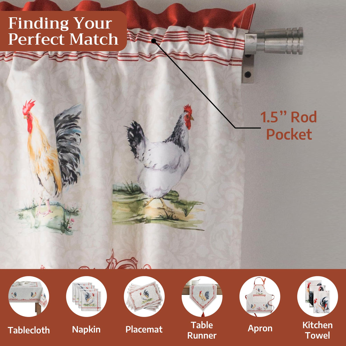 Campagne Kitchen Curtains