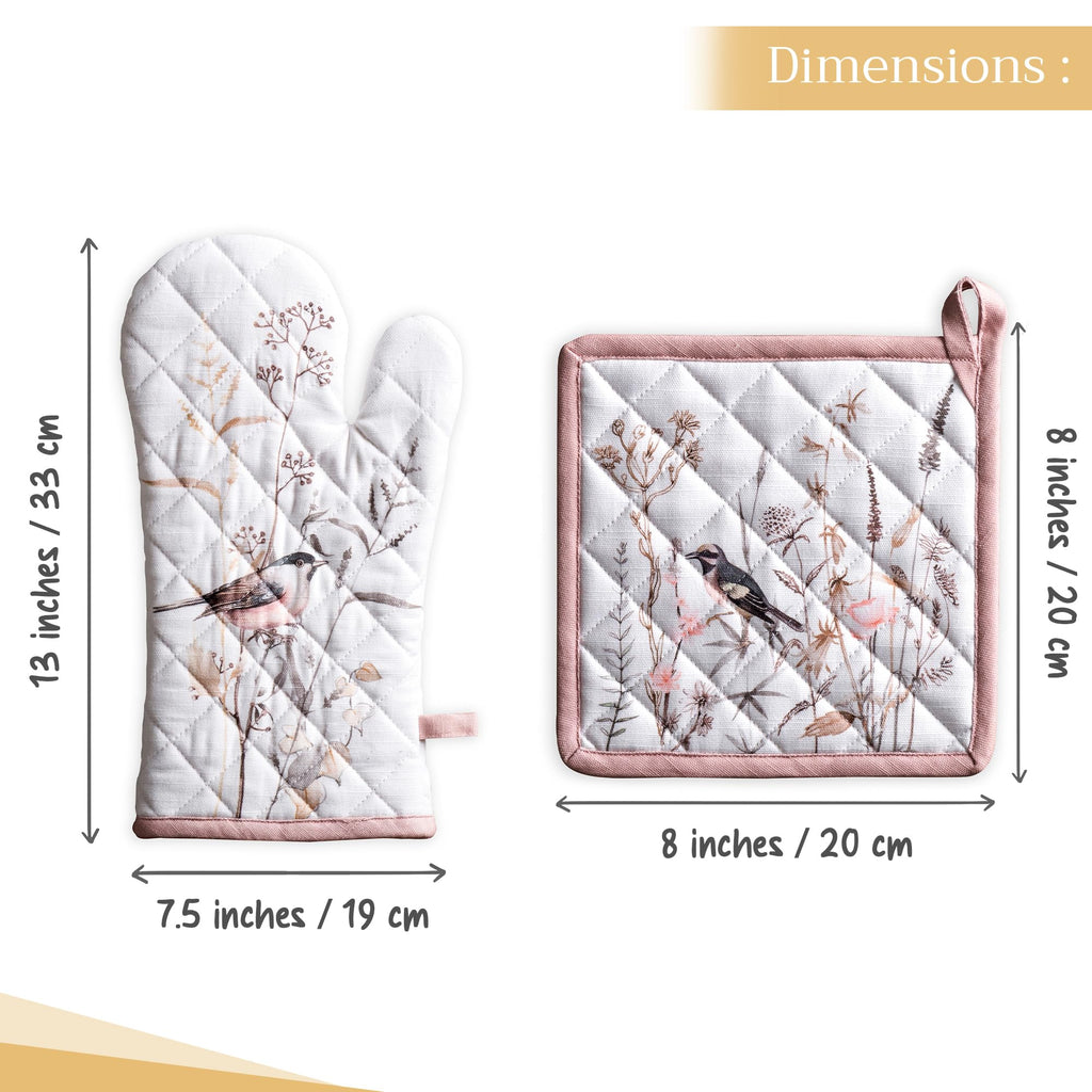 Meadow Florals Oven Mitts + Pot Holders