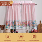 Christmas Market Kitchen Curtains