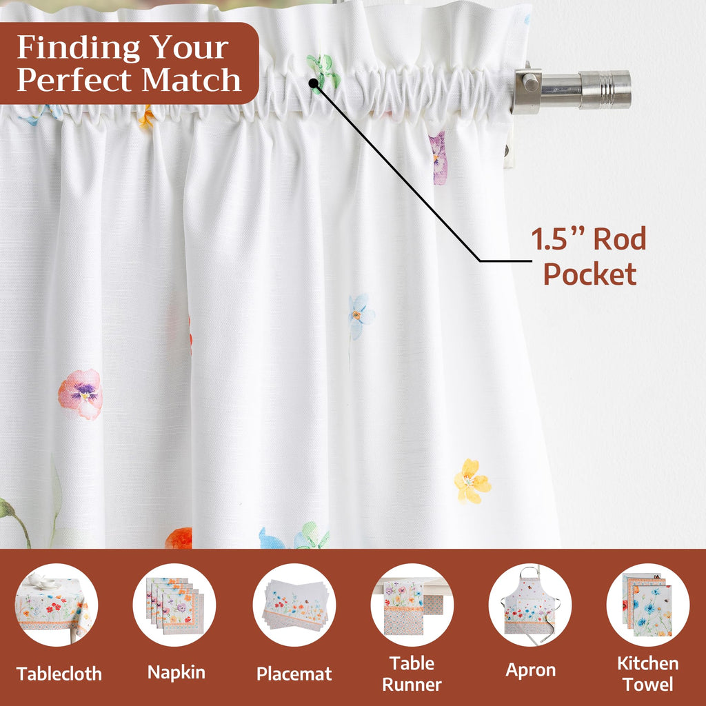 Summer Whisper Kitchen Curtains