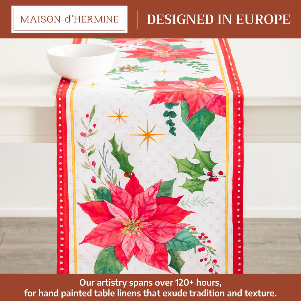 Poinsettia Christmas Table Runners