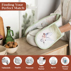 Flying Birds Double Oven Mitts