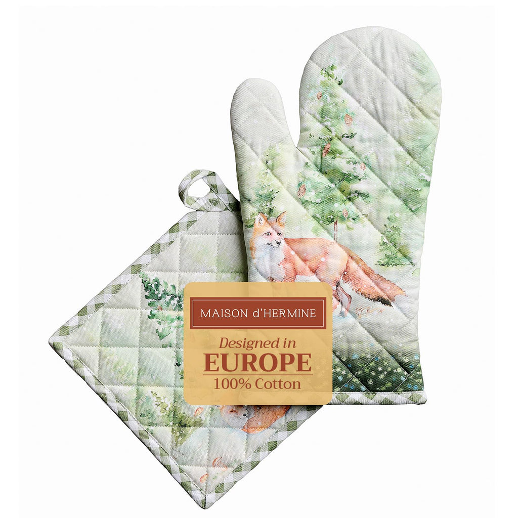 Winter Mornings Oven Mitts + Pot Holders