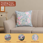 Sweet Rose Lavender Throw Pillow Covers