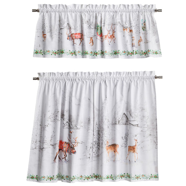 Christmas Tradition Kitchen Curtains