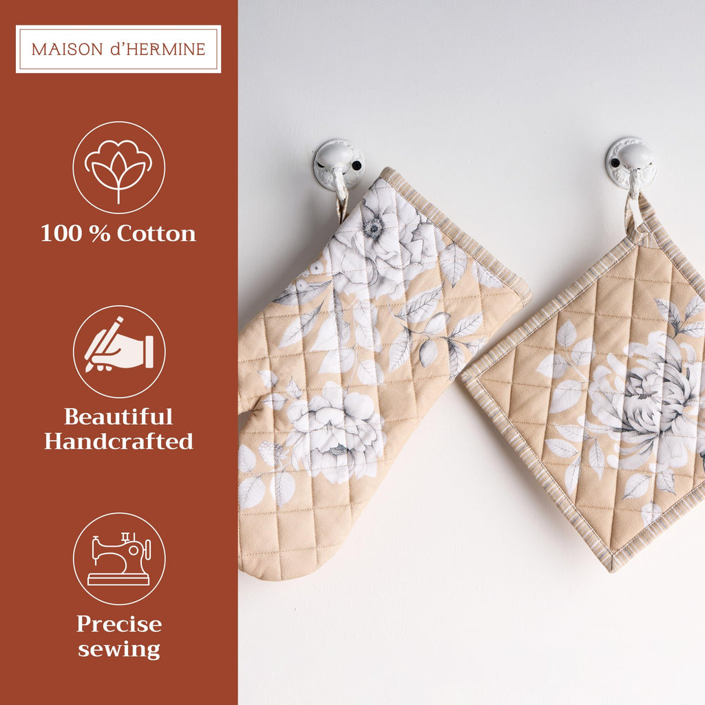 Pretty Autumn Oven Mitts + Pot Holders