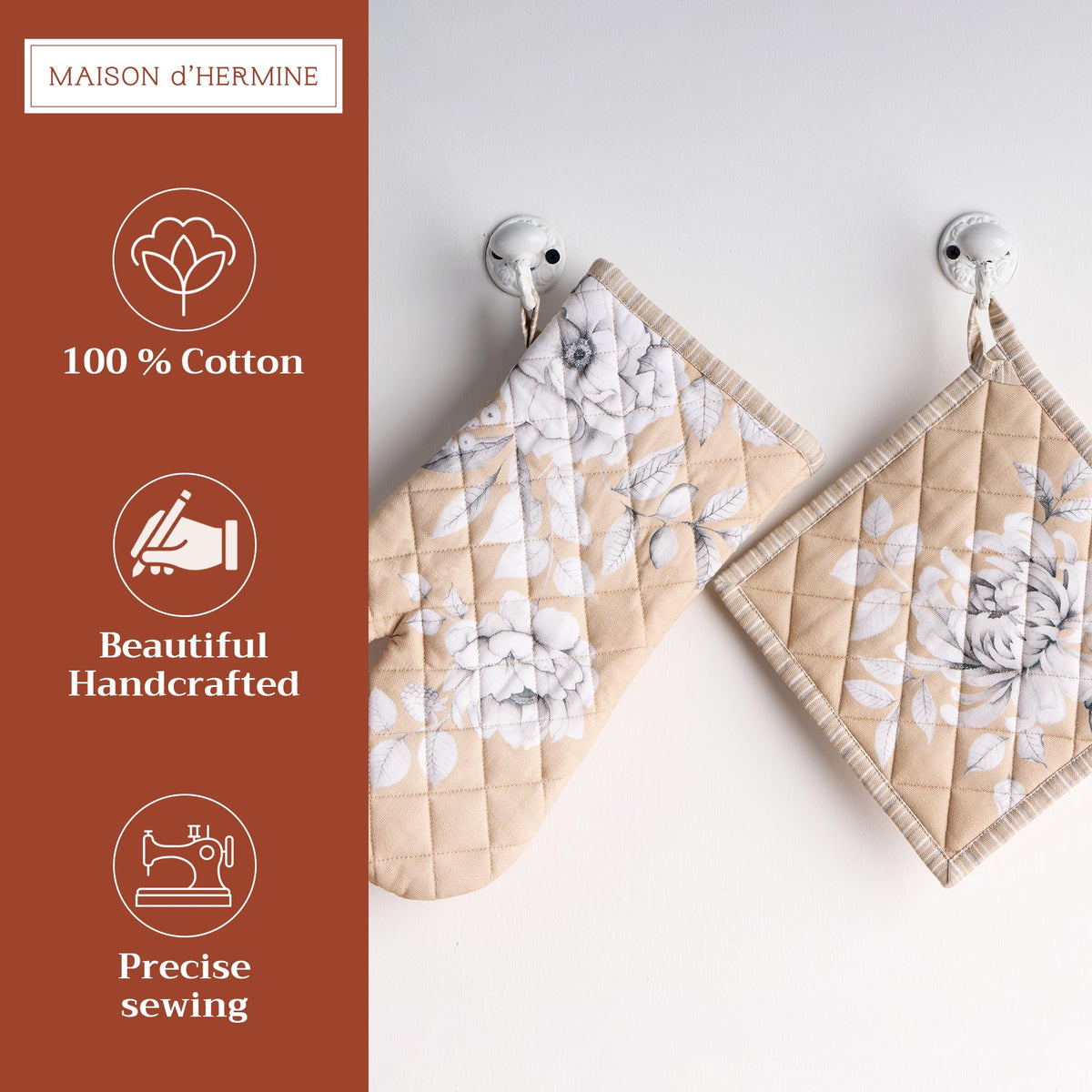 Pretty Autumn Oven Mitts + Pot Holders