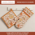 Pumpkin Spice Oven Mitts + Pot Holders