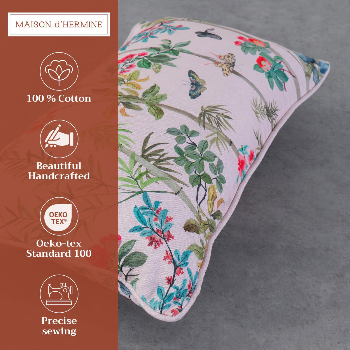Canne Throw Pillow Covers