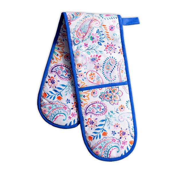Indian Floral Double Oven Mitts