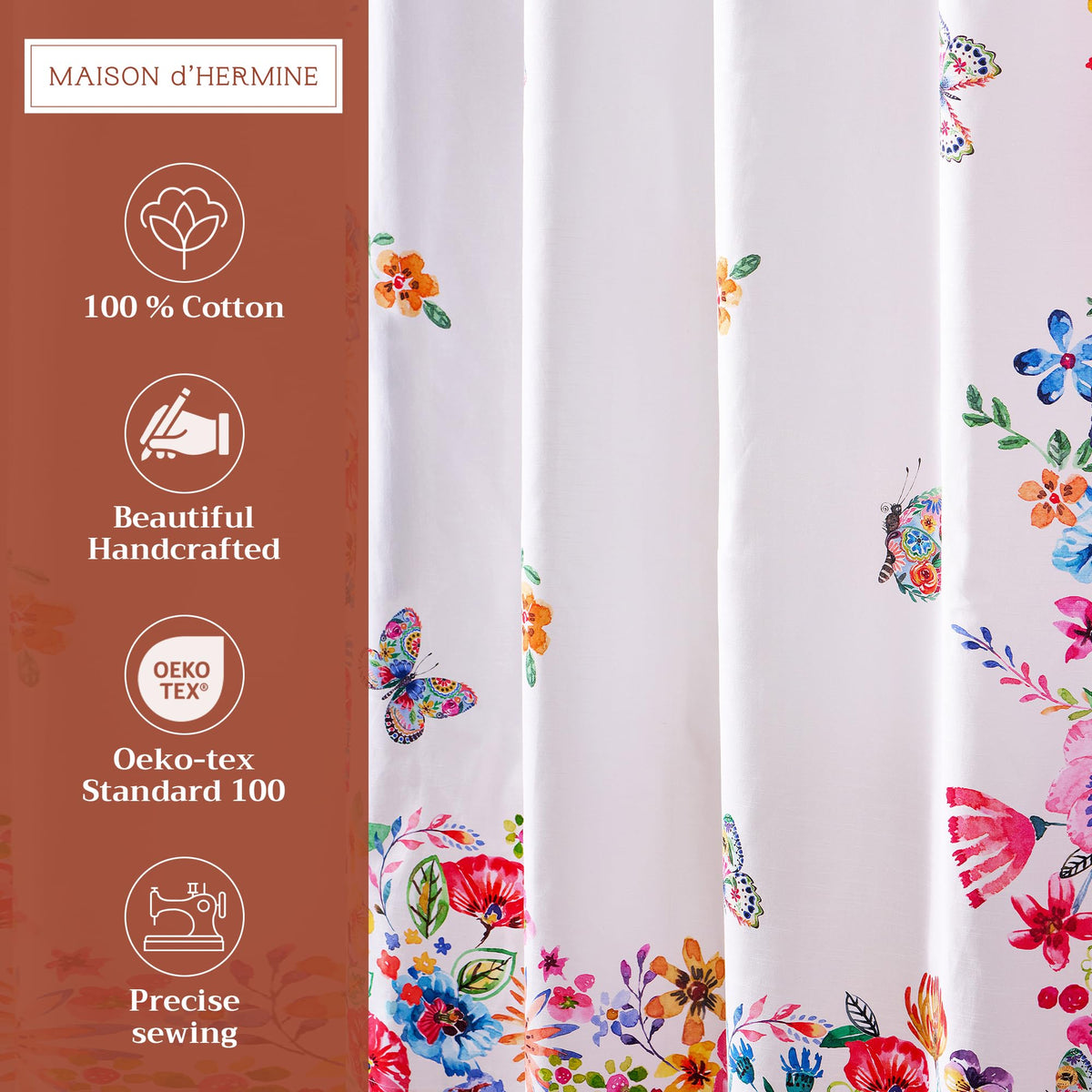 Happy Florals Shower Curtains