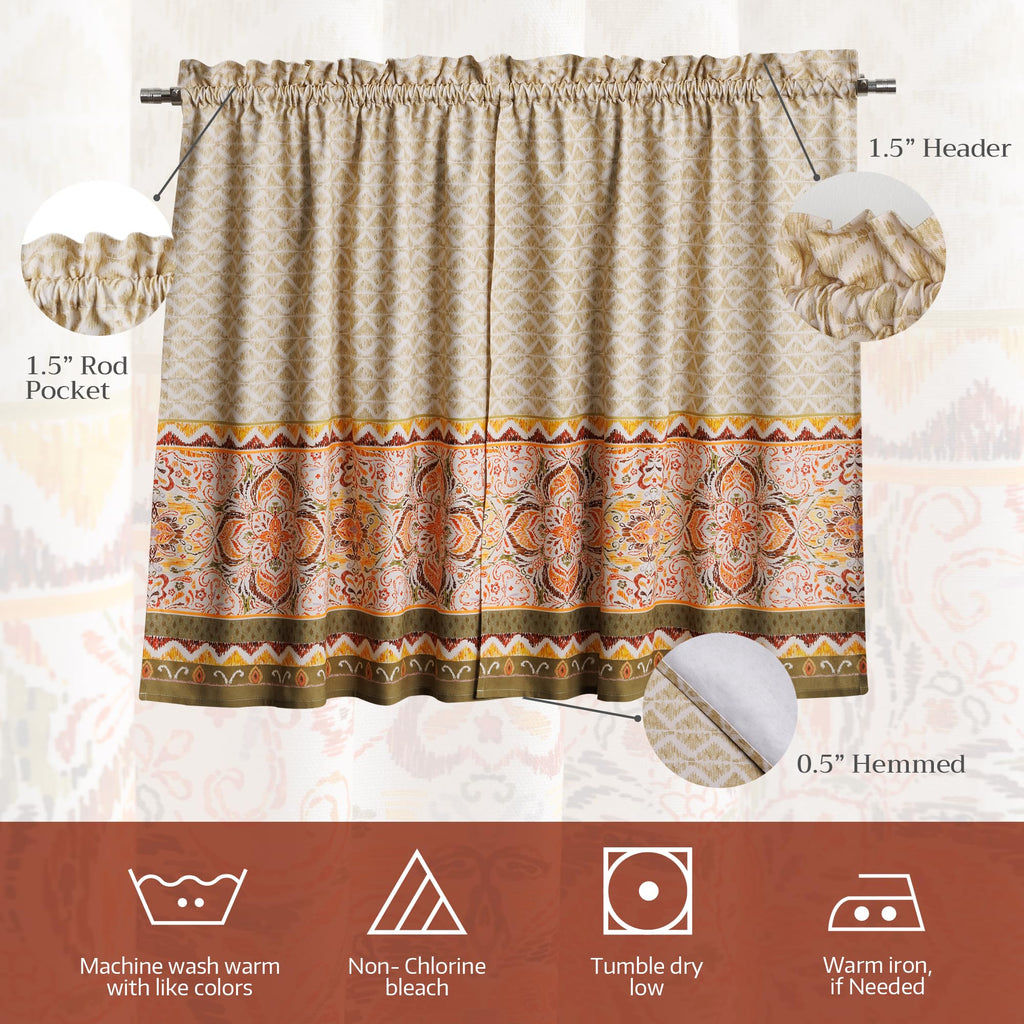 Damask Kitchen Curtains