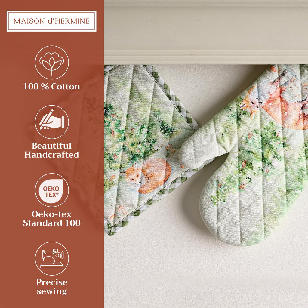 Winter Mornings Oven Mitts + Pot Holders