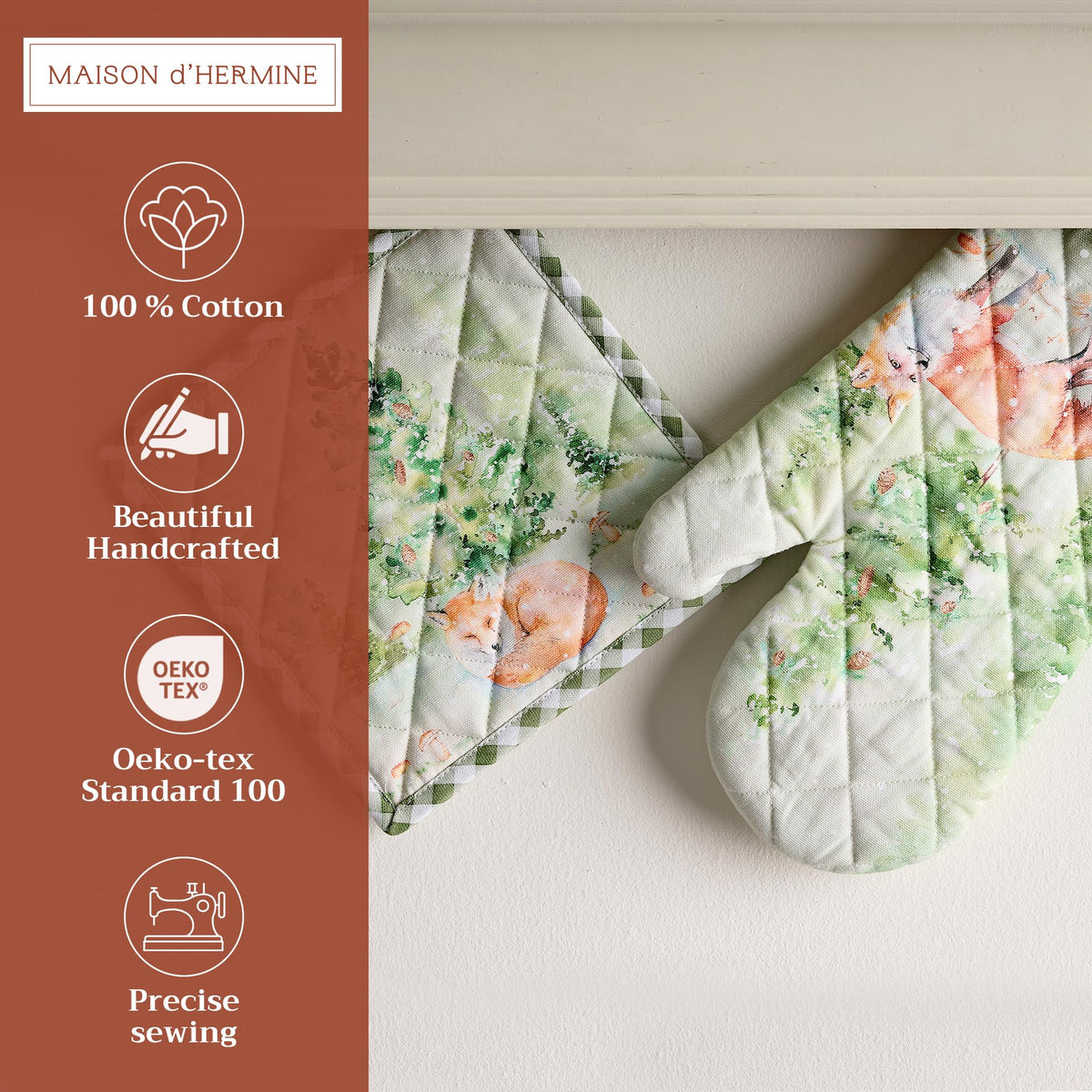 Winter Mornings Oven Mitts + Pot Holders