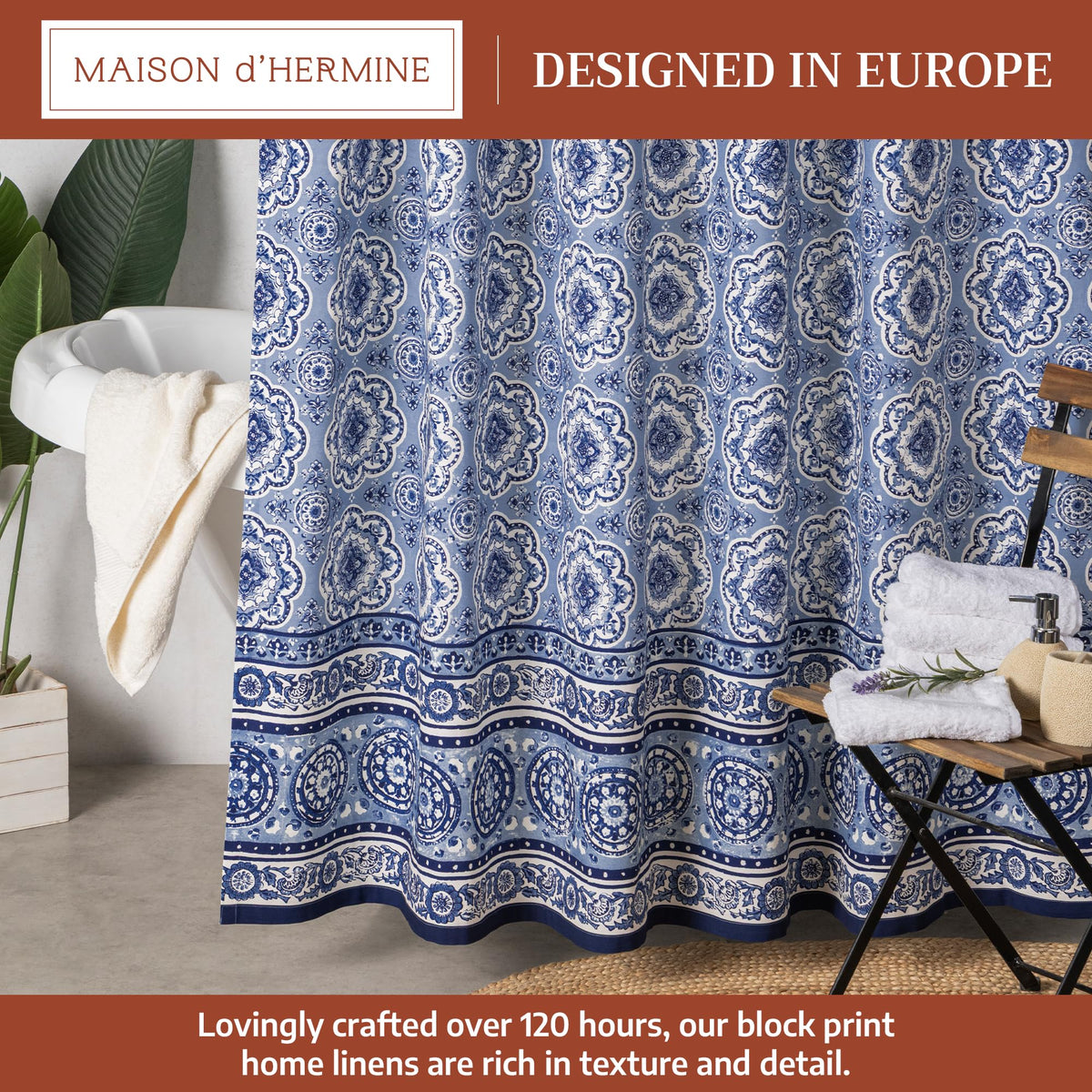 Melodie bleue Shower Curtains