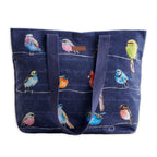 Birdies on Wire Canvas Tote Bags