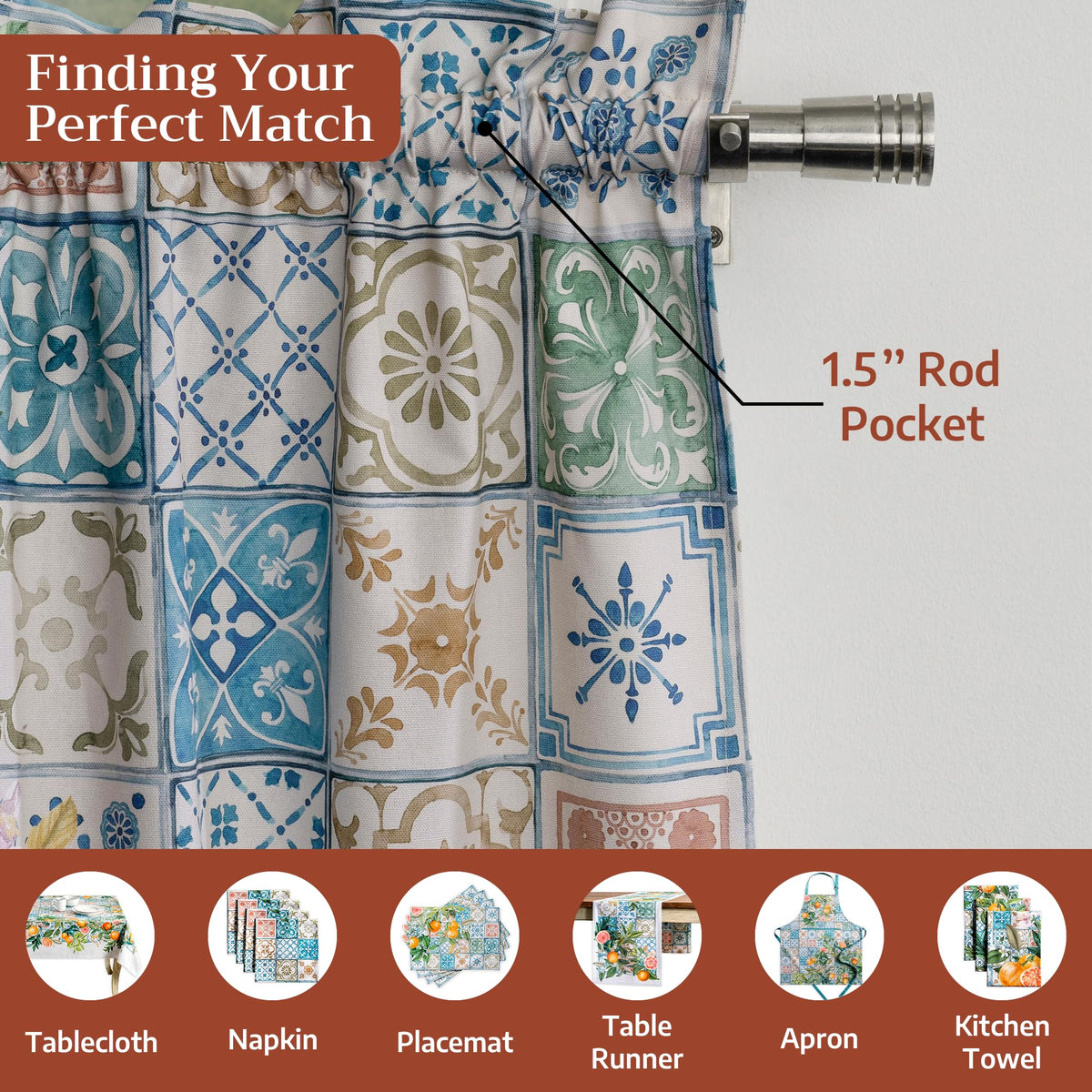 Agrume Kitchen Curtains