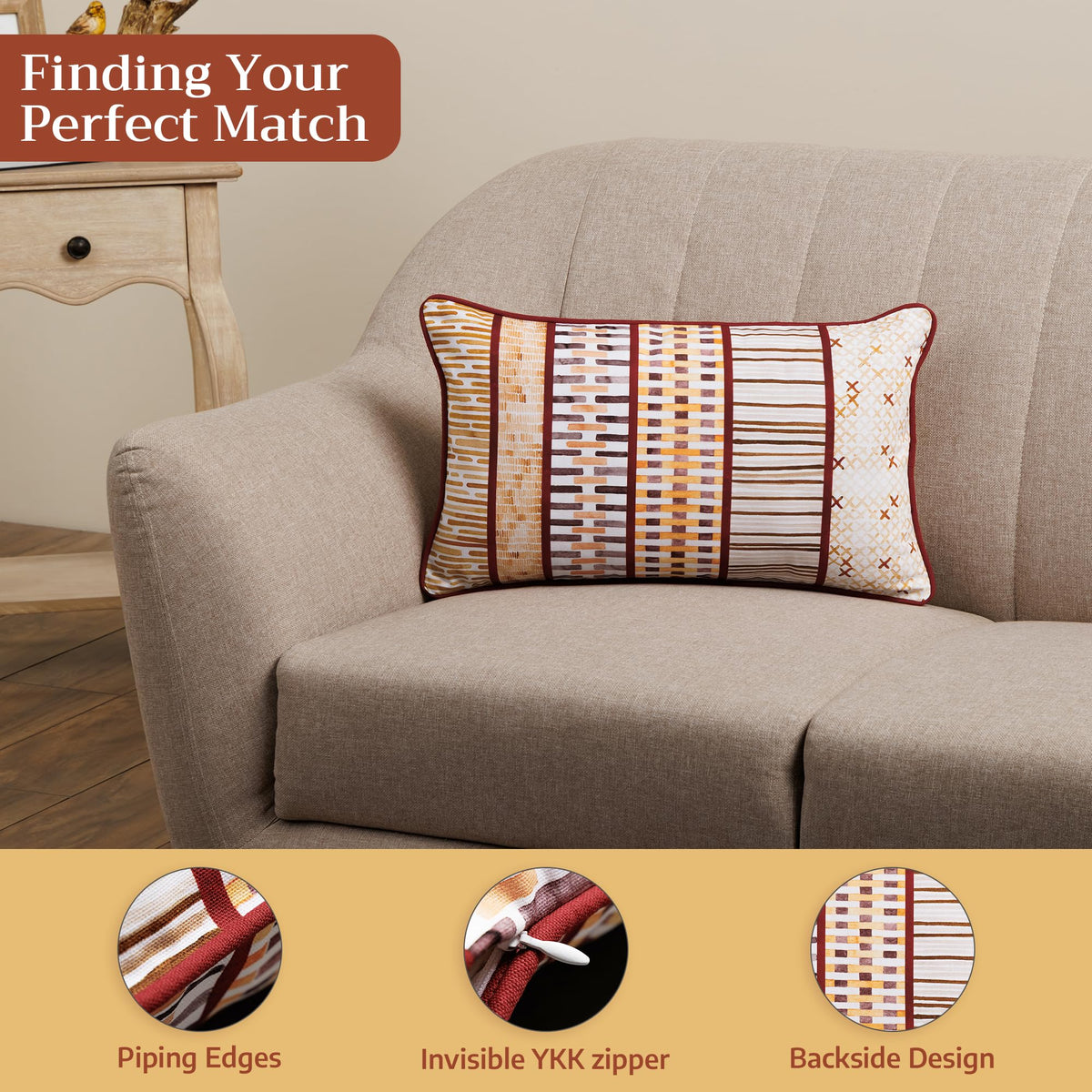 Russet Throw Pillow Covers