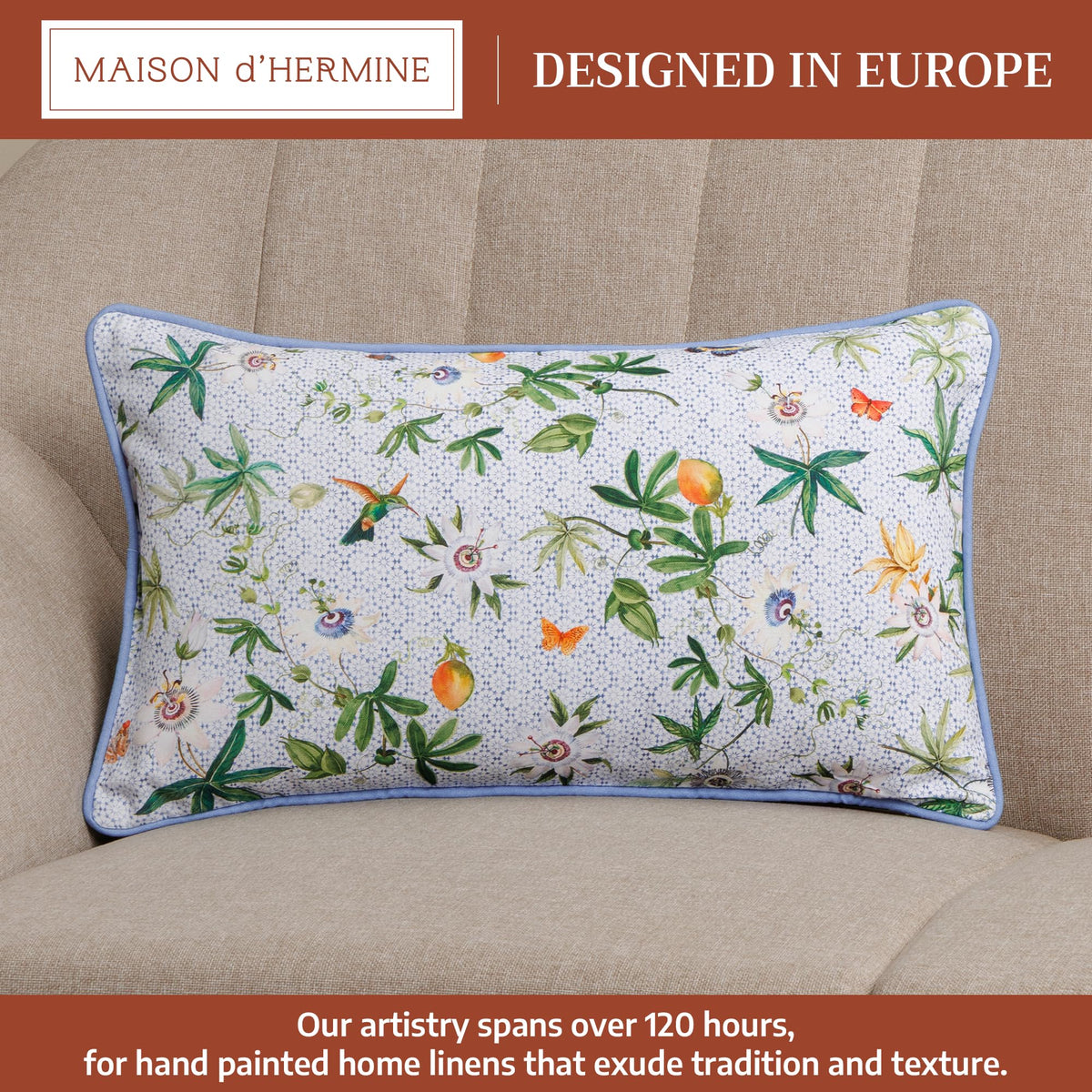 Passiflora Throw Pillow Covers