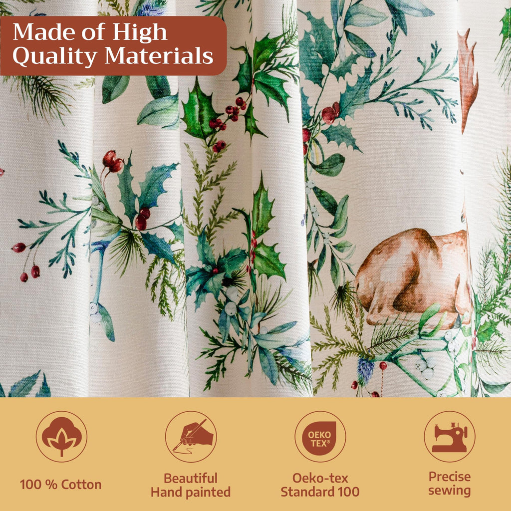 Holly Time Kitchen Curtains