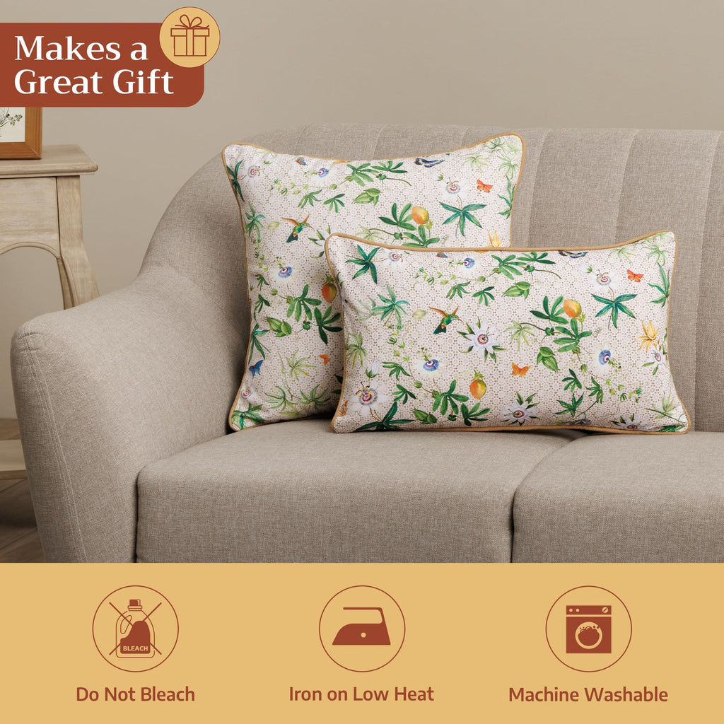 Passiflora Throw Pillow Covers