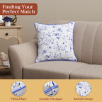 Summer Blues Throw Pillow Covers