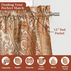 Kashmir paisley Kitchen Curtains