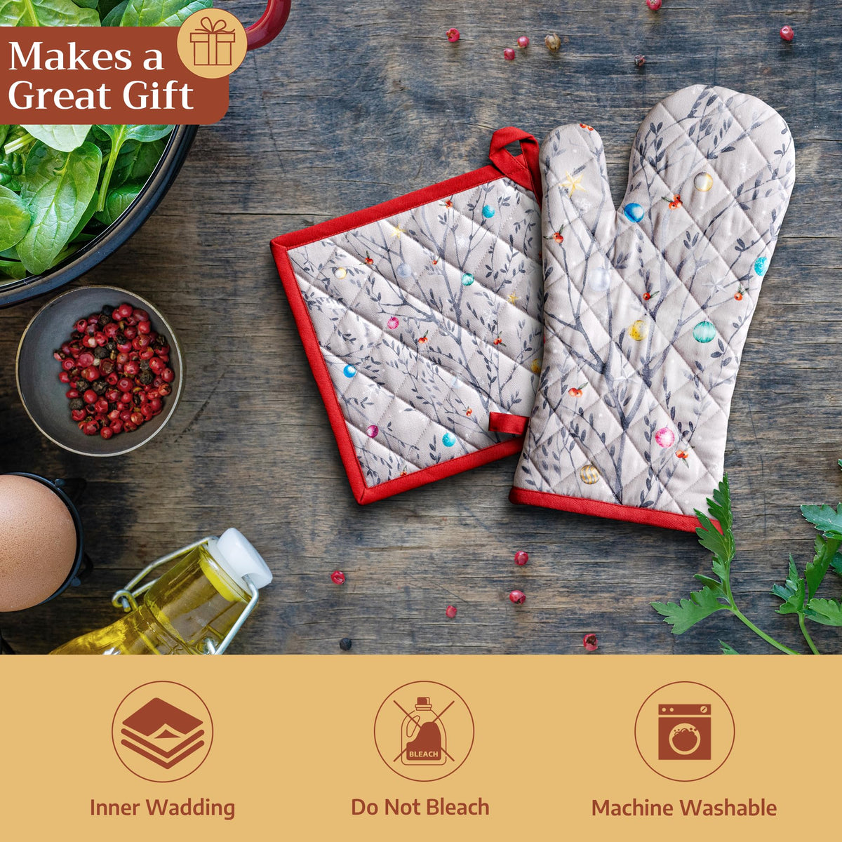 Fairy Christmas Oven Mitts + Pot Holders