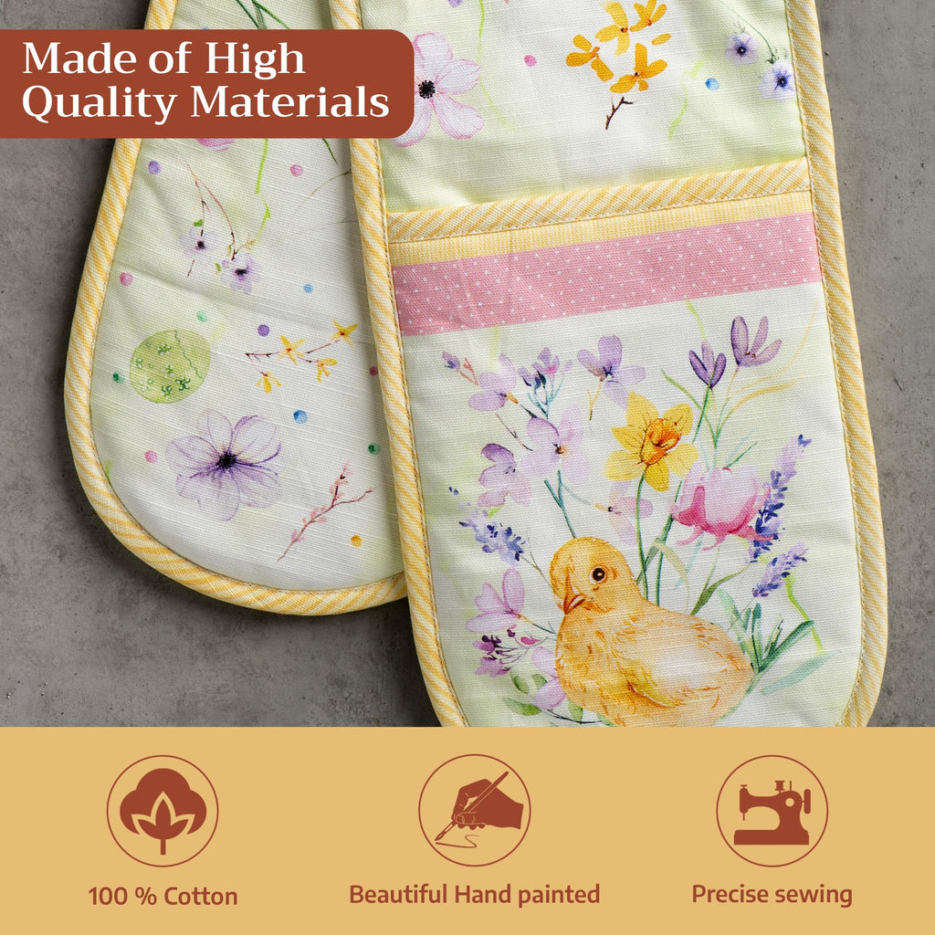 Easter Zest Double Oven Mitts