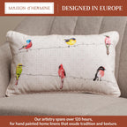 Birdies On Wire Throw Pillow Covers