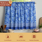 Indigo Love Kitchen Curtains