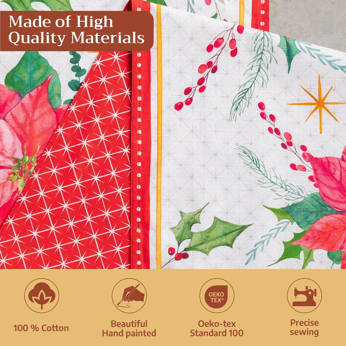Poinsettia Christmas Table Runners