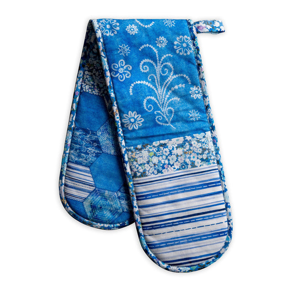 Summer Blues Double Oven Mitts