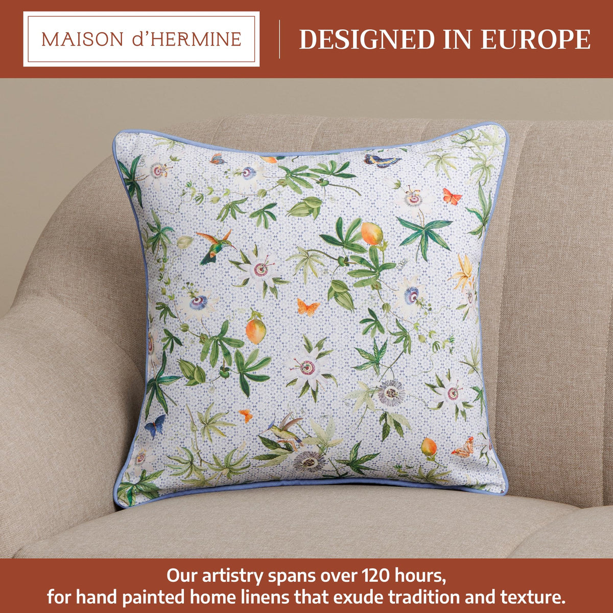 Passiflora Throw Pillow Covers