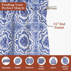 Melodie Bleue Kitchen Curtains