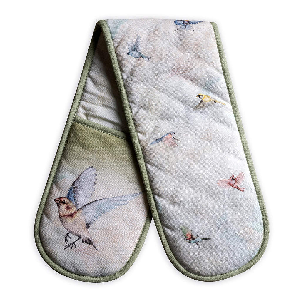 Flying Birds Double Oven Mitts