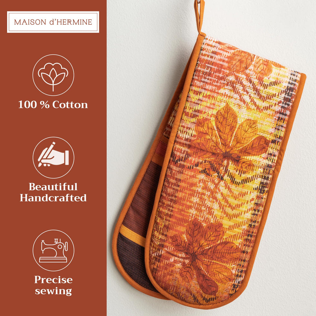Thanksgiving Tartan Double Oven Mitts
