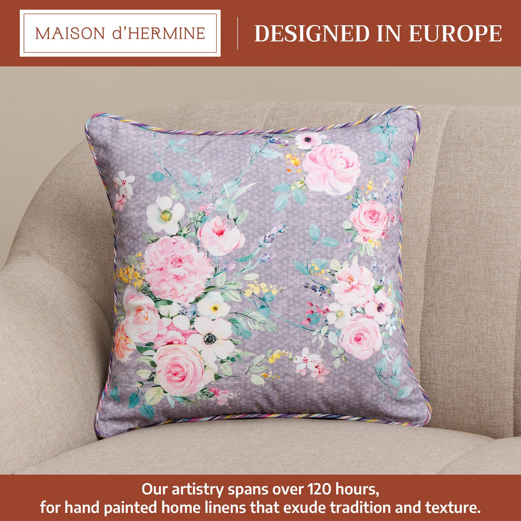 Sweet Rose Lavender Throw Pillow Covers