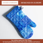 Indigo Love Oven Mitts