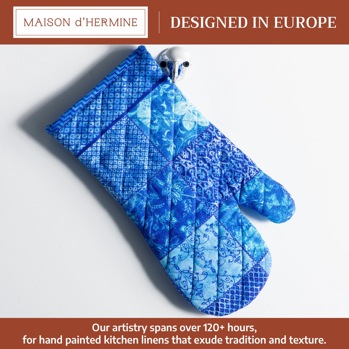 Indigo Love Oven Mitts