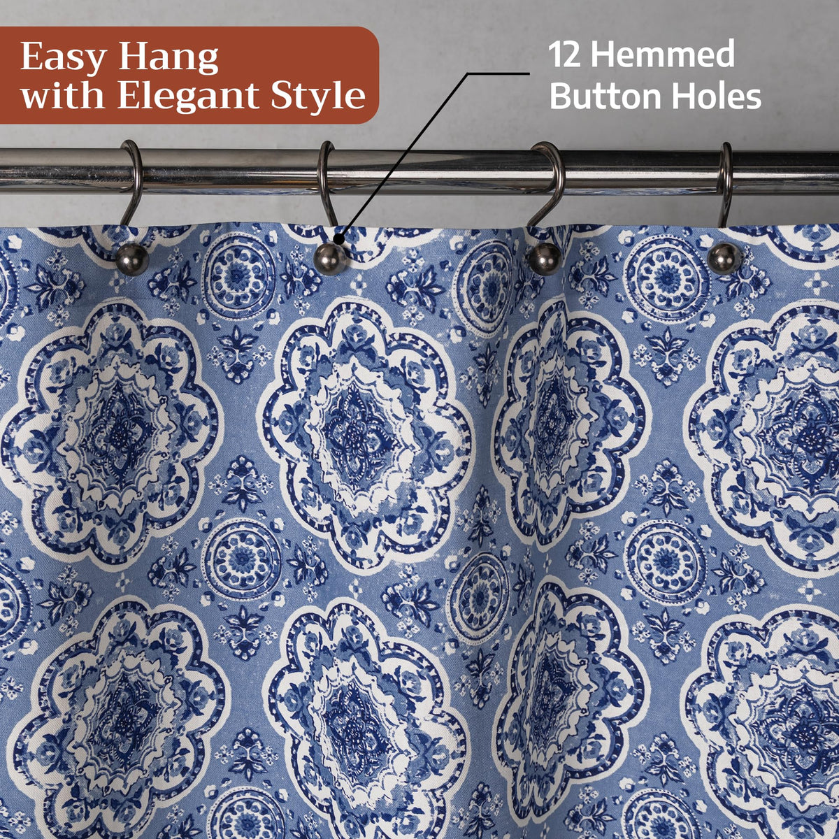 Melodie bleue Shower Curtains