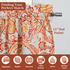 Palatial Paisley Kitchen Curtains
